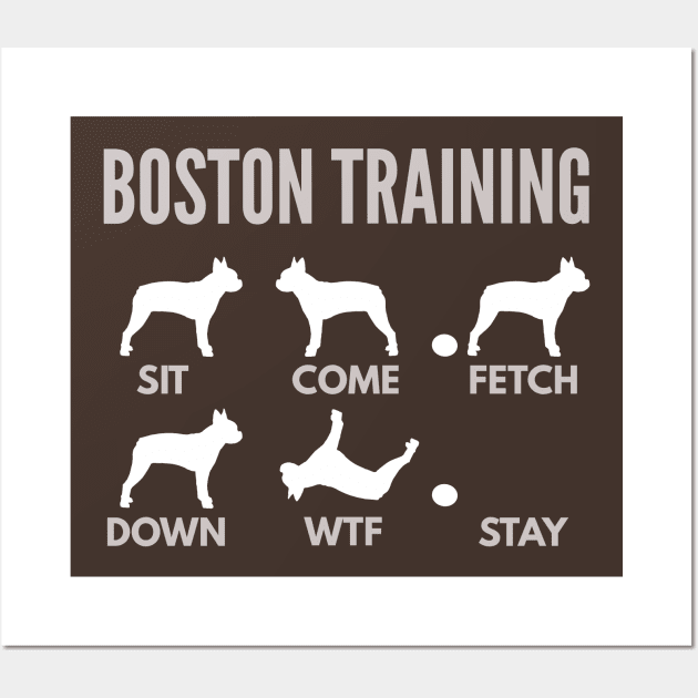 Boston Training Boston Terrier Tricks Wall Art by DoggyStyles